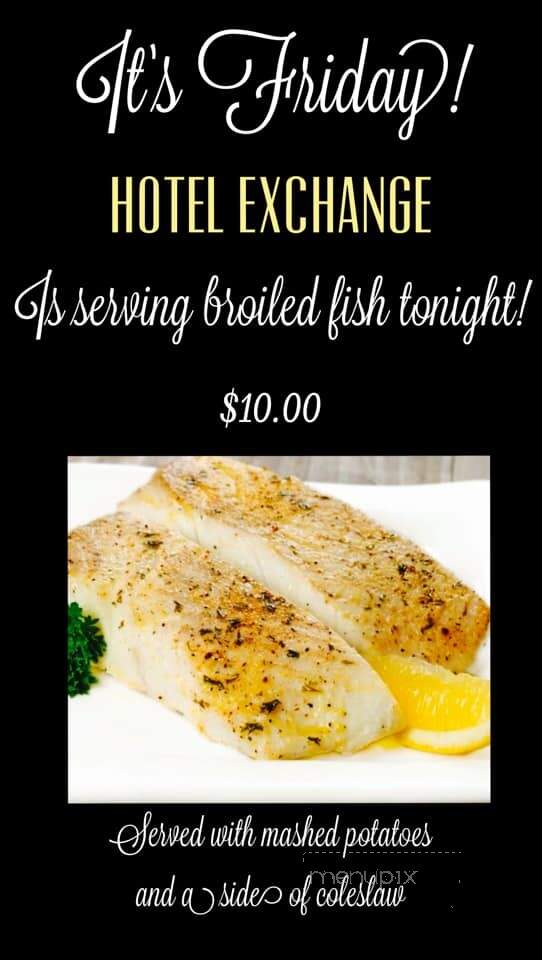 Hotel Exchange - Geneva, NY menu_pic