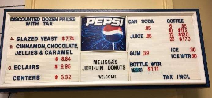 Jeri-Lin Donuts - Blytheville, AR menu_pic