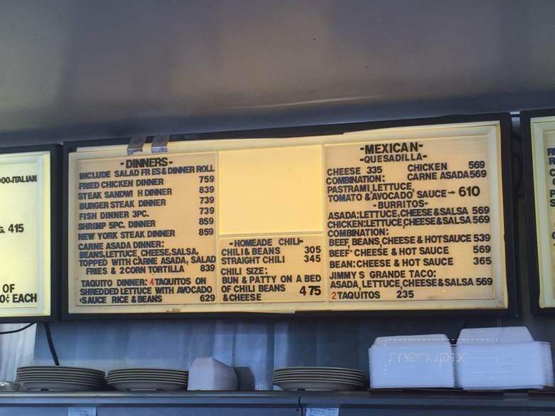 Jimmy's Burger's - North Hollywood, CA menu_pic