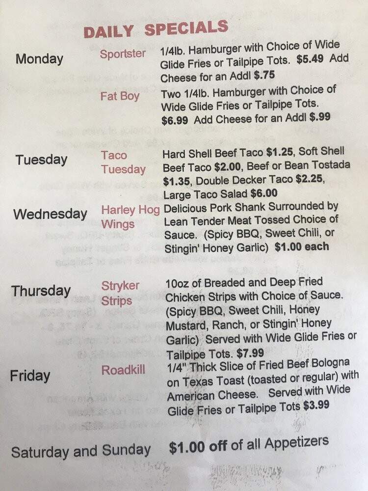 Beer Thirty - De Soto, KS menu_pic