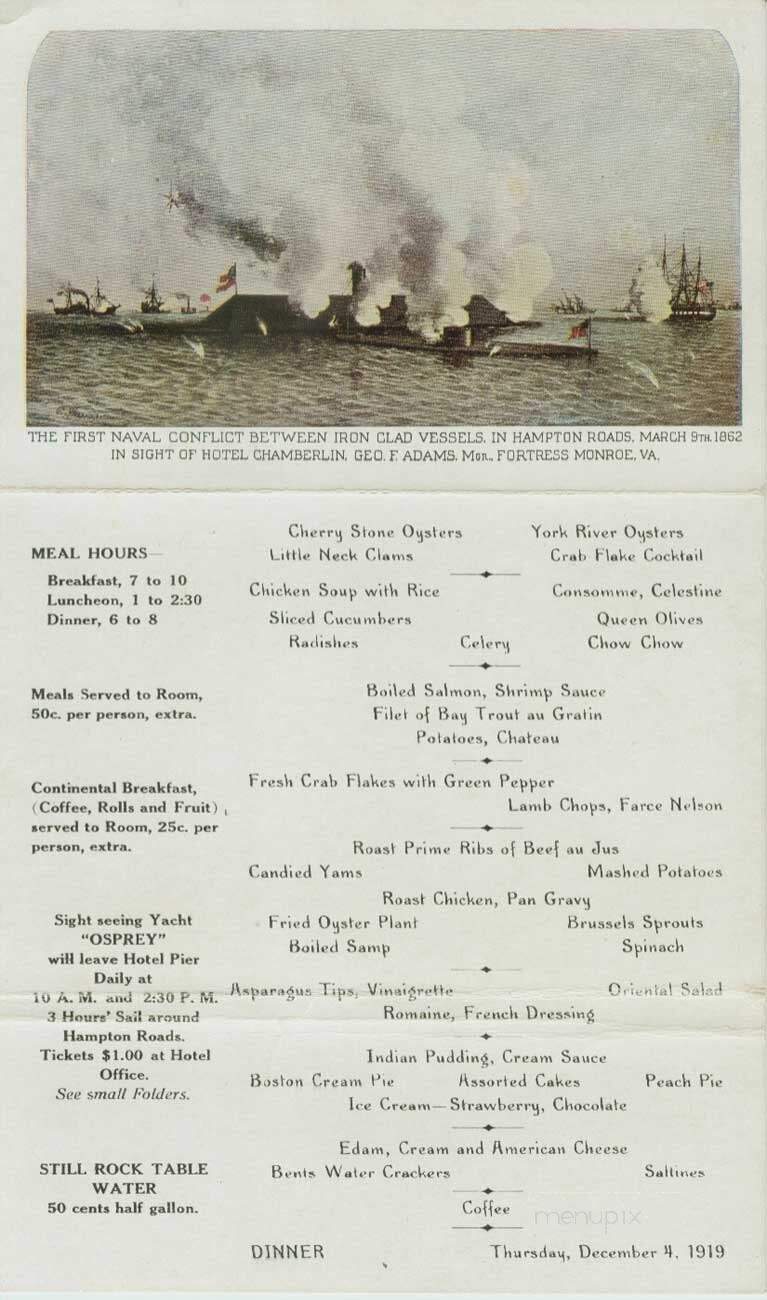 Hampton Room at the Chamberlin - Hampton, VA menu_pic