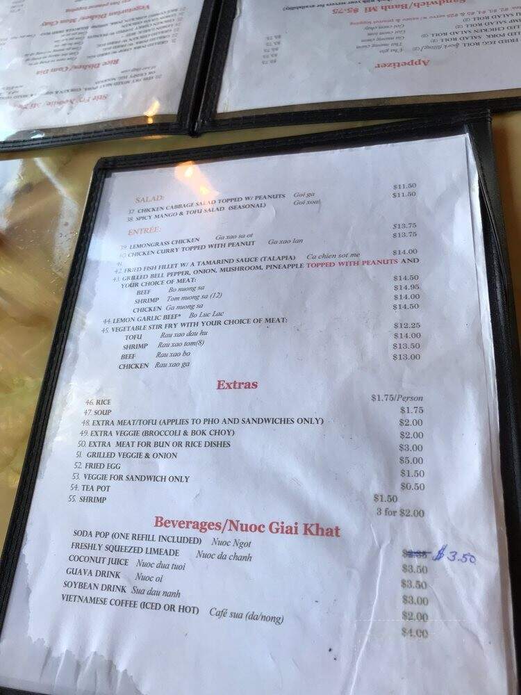Pho Aroma - Seattle, WA menu_pic