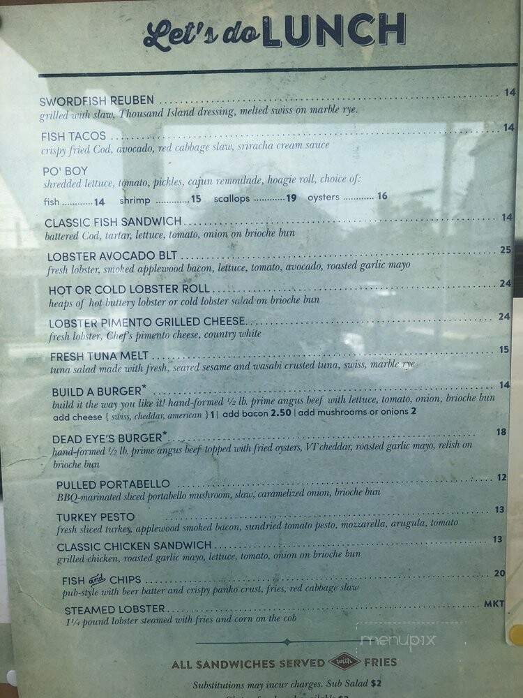 Dead Eye Dicks - Block Island, RI menu_pic