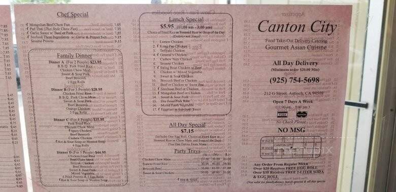Canton City Asian Cuisane - Antioch, CA menu_pic