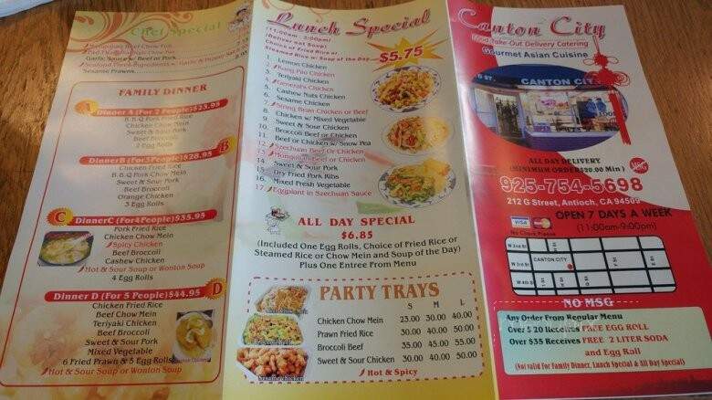 Canton City Asian Cuisane - Antioch, CA menu_pic
