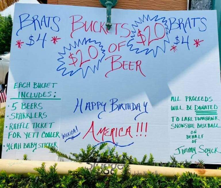 Happy Daze - Lake Tomahawk, WI menu_pic