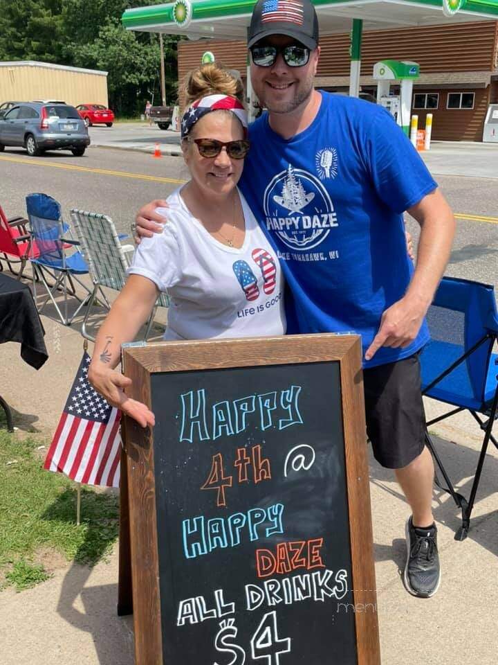 Happy Daze - Lake Tomahawk, WI menu_pic