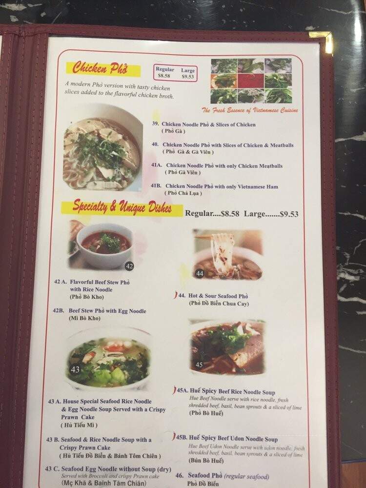 Pho Huy Vietnamese Restaurant - Port Coquitlam, BC menu_pic