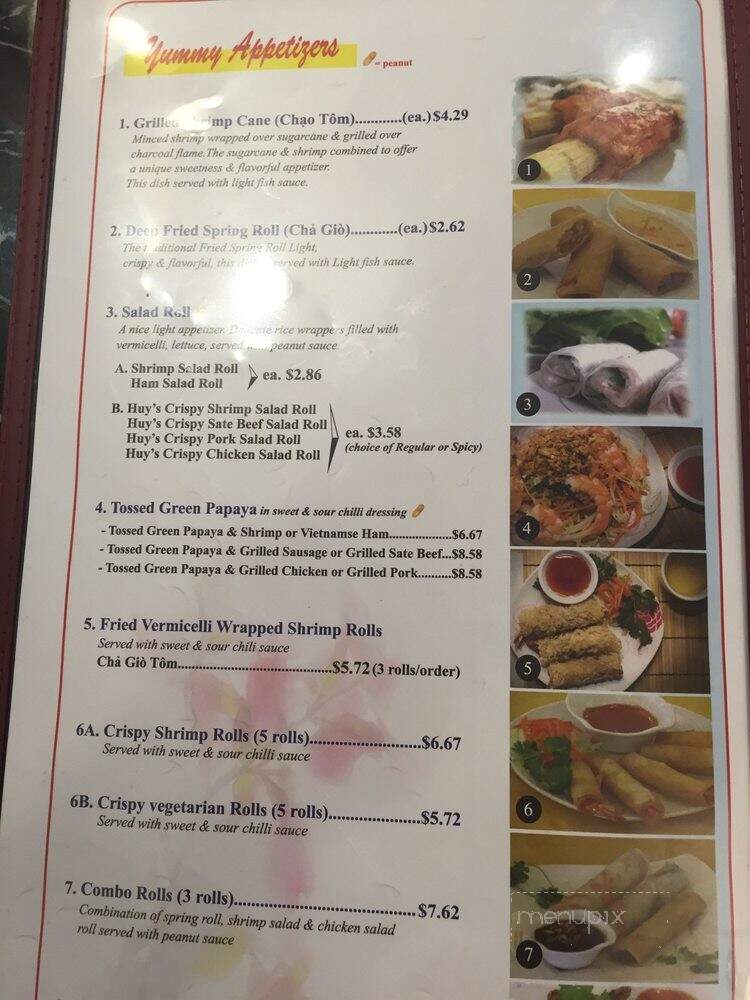 Pho Huy Vietnamese Restaurant - Port Coquitlam, BC menu_pic