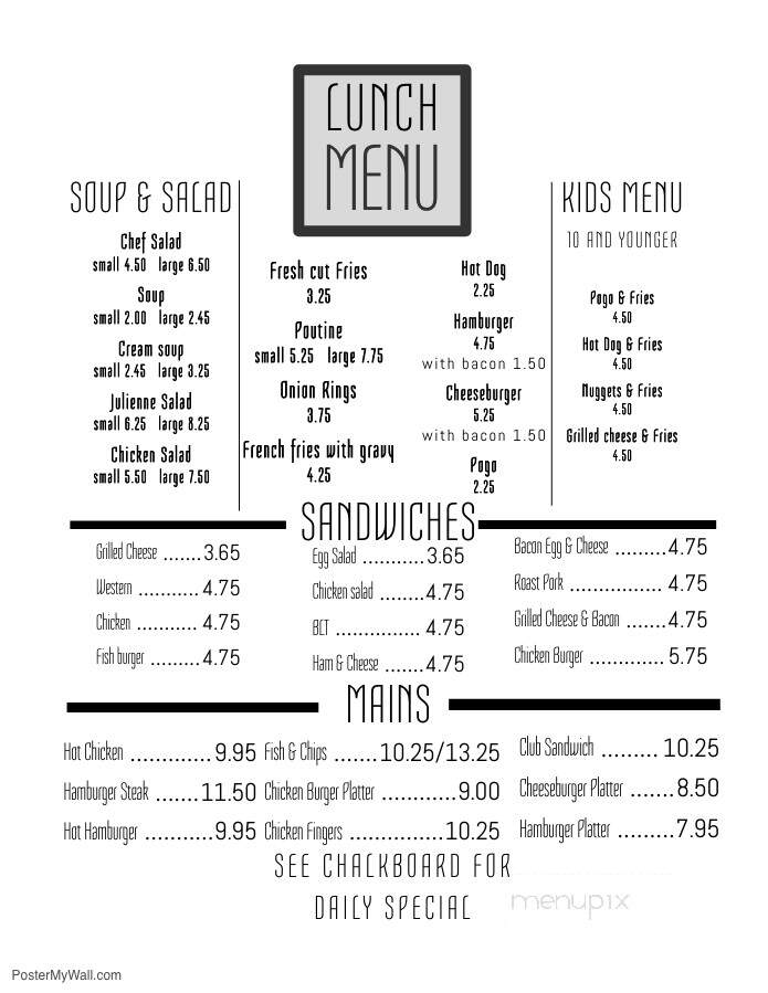 Christine's - Alexandria, ON menu_pic