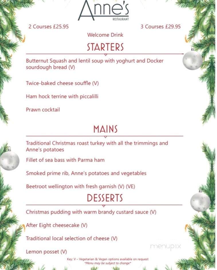 Anne's Restaurant - Summer Shade, KY menu_pic