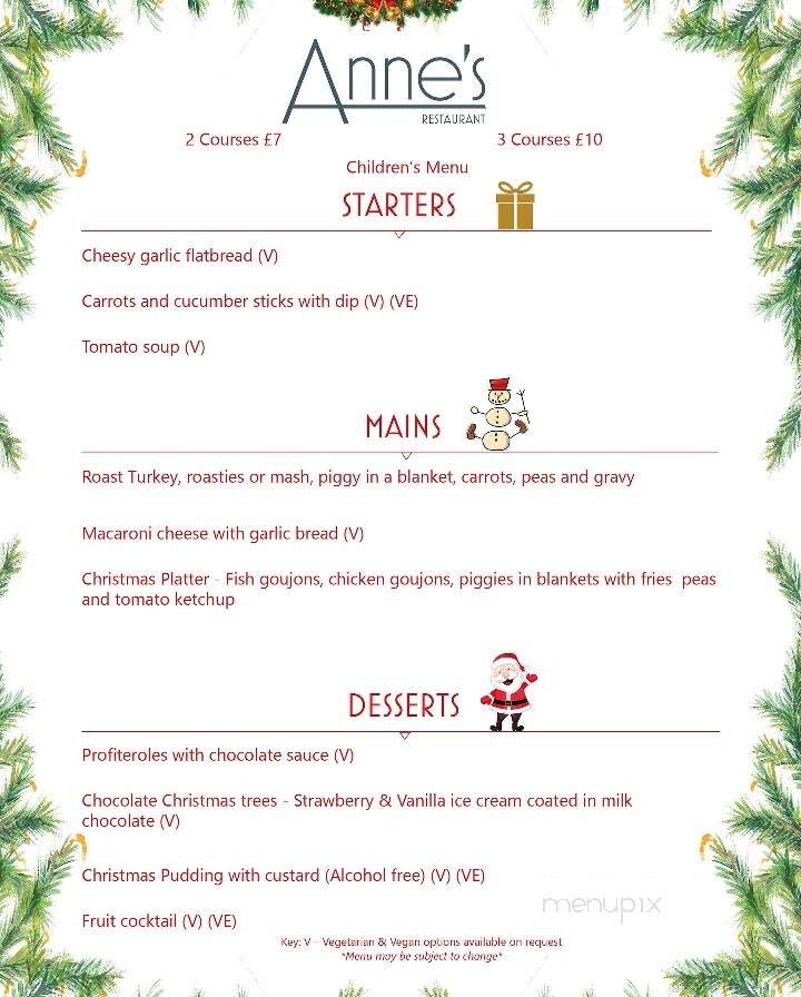 Anne's Restaurant - Summer Shade, KY menu_pic