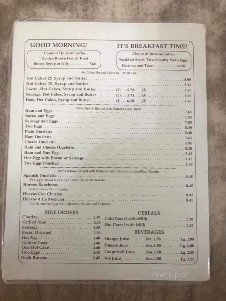 Silver Cafe - Silver City, NM menu_pic