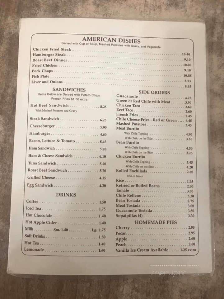 Silver Cafe - Silver City, NM menu_pic