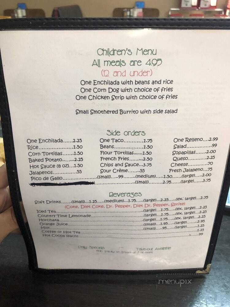 Los Arcos - Friona, TX menu_pic