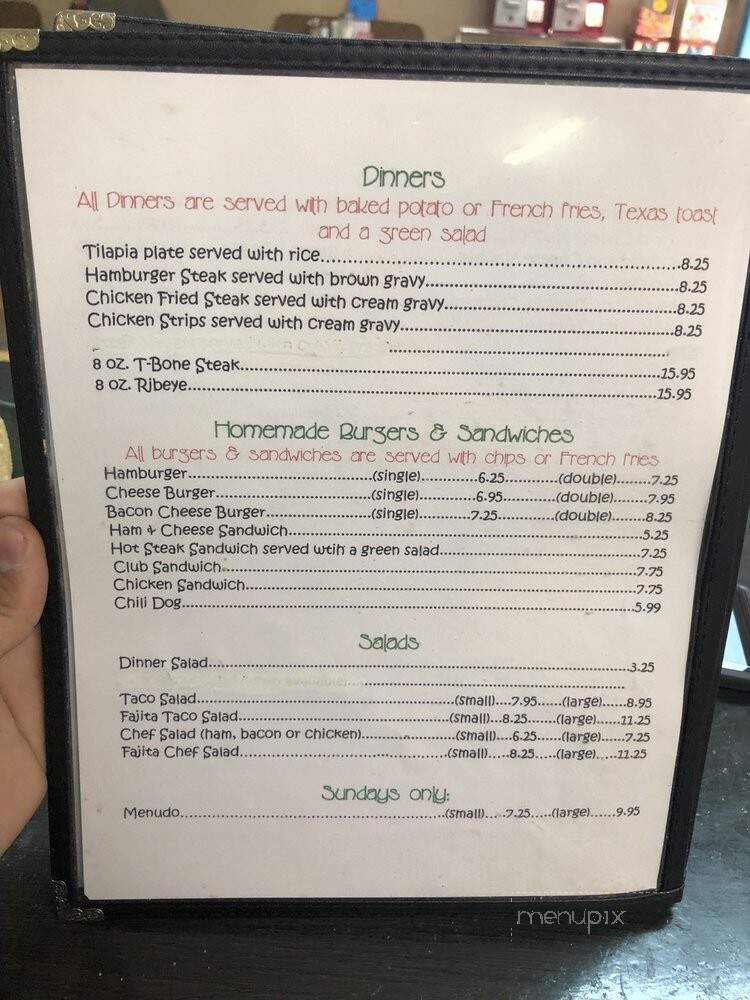 Los Arcos - Friona, TX menu_pic