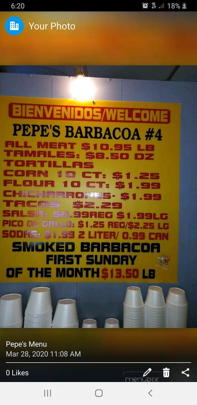 Pepe's Barbacoa No Four - San Antonio, TX