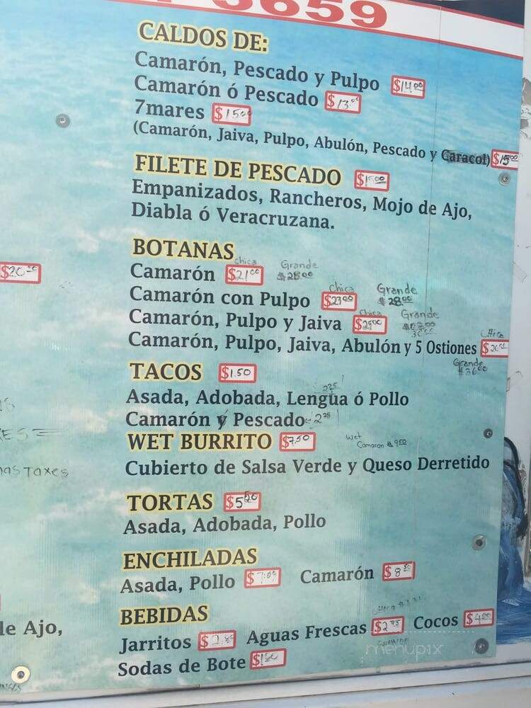 Mariscos Los Compadres - Dinuba, CA menu_pic
