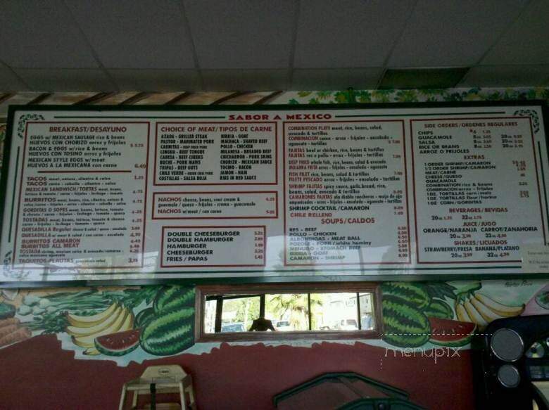 Sabor A Mexico - Panorama City, CA menu_pic