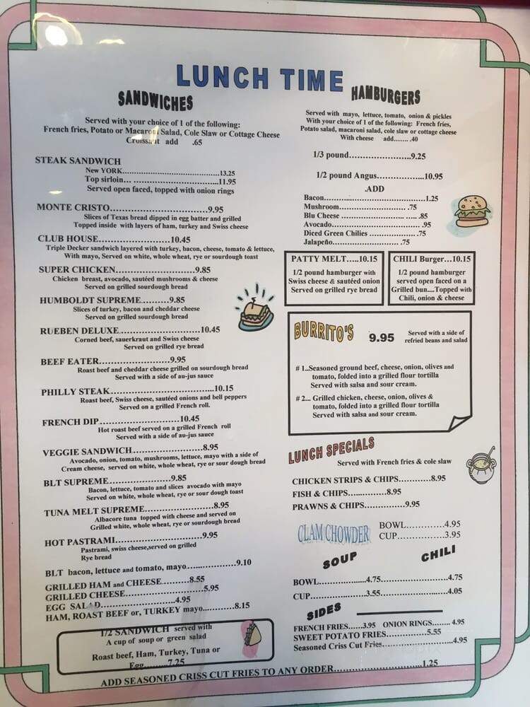 Chalet House Of Omelettes - Eureka, CA menu_pic