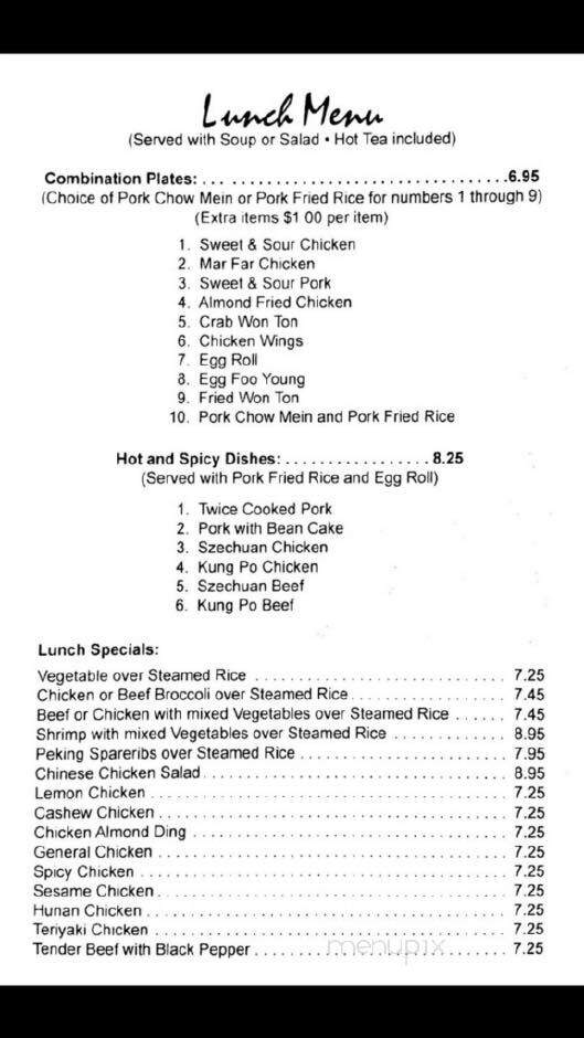 Young Sing Restaurant - Susanville, CA menu_pic
