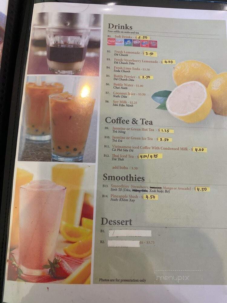 Flavor Pho - Cerritos, CA menu_pic