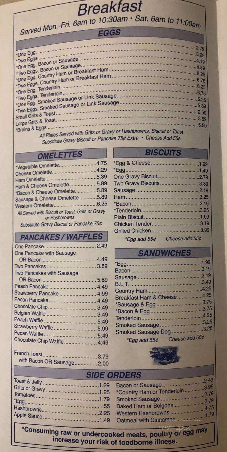 Amelias Country Diner - Ramseur, NC menu_pic