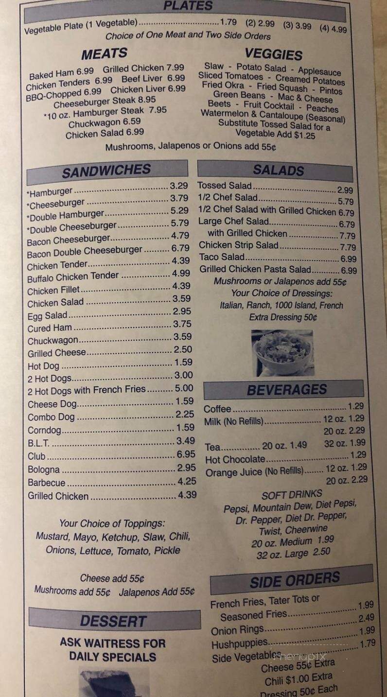 Amelias Country Diner - Ramseur, NC menu_pic