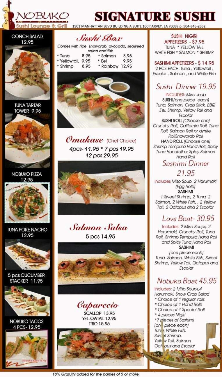 Nobuko - Harvey, LA menu_pic