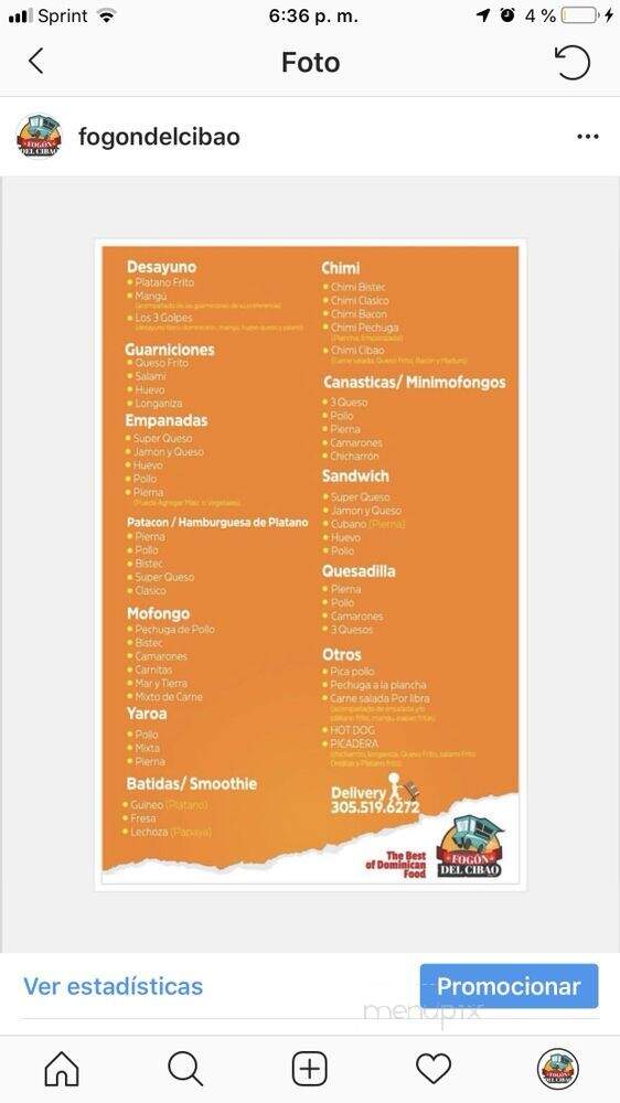 Fogon del cibao - Miami, FL menu_pic