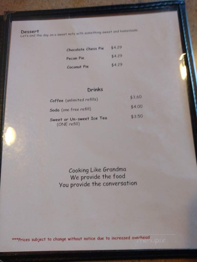 Michelle's Home Cooking Cafe - Clarksville, VA menu_pic
