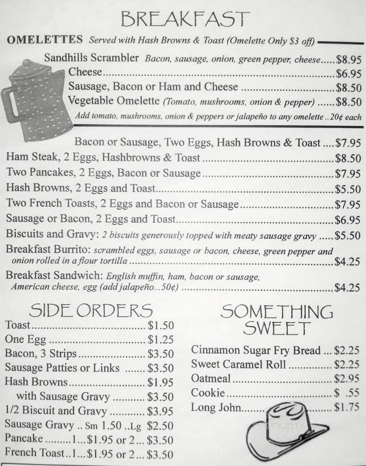 Antelope Creek Cafe - Gordon, NE menu_pic