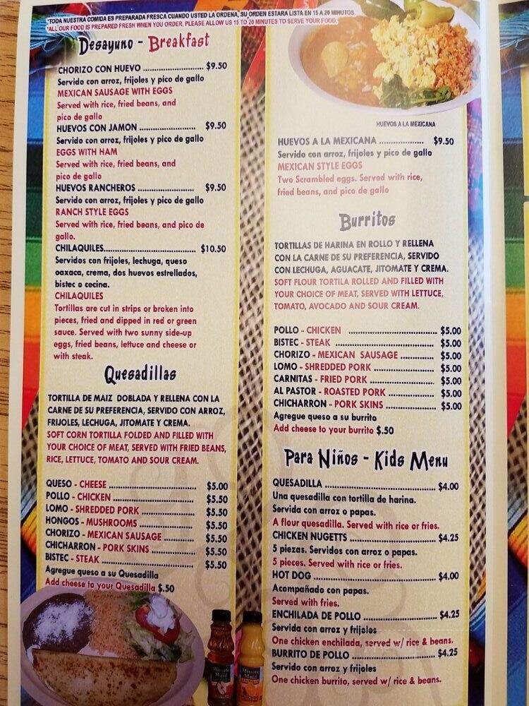Alquisiras Restaurant - Coatesville, PA menu_pic