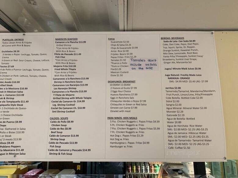 Taqueria Los Naranjos - Zion, IL menu_pic