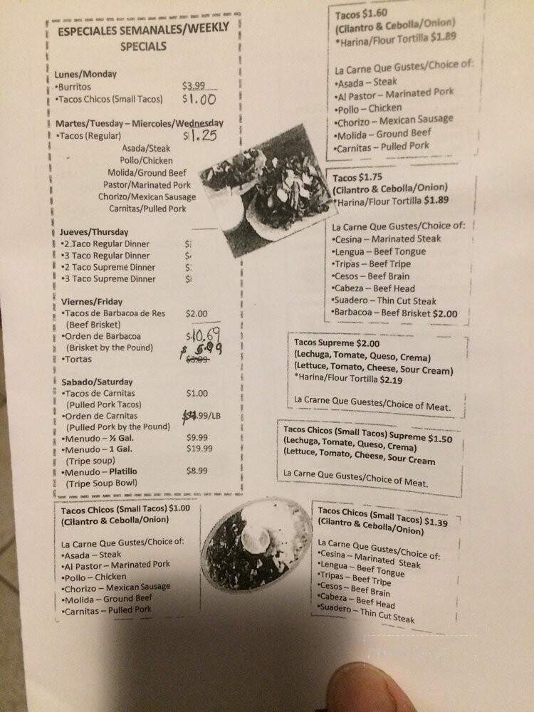 Taqueria Los Naranjos - Zion, IL menu_pic