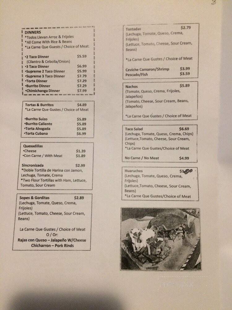 Taqueria Los Naranjos - Zion, IL menu_pic