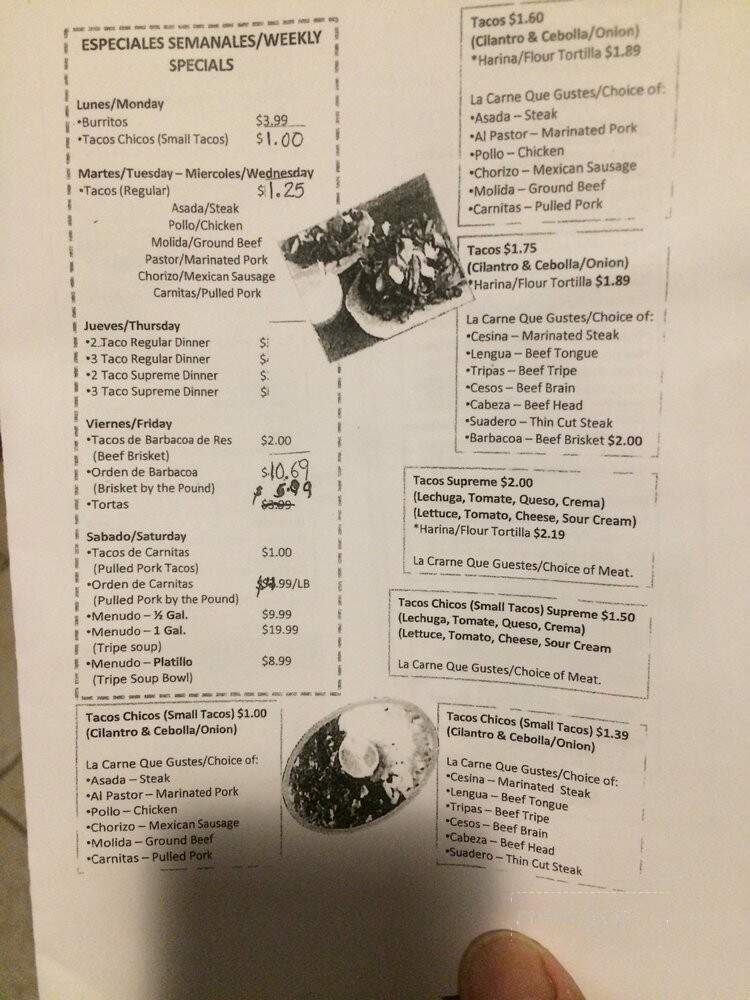 Taqueria Los Naranjos - Zion, IL menu_pic
