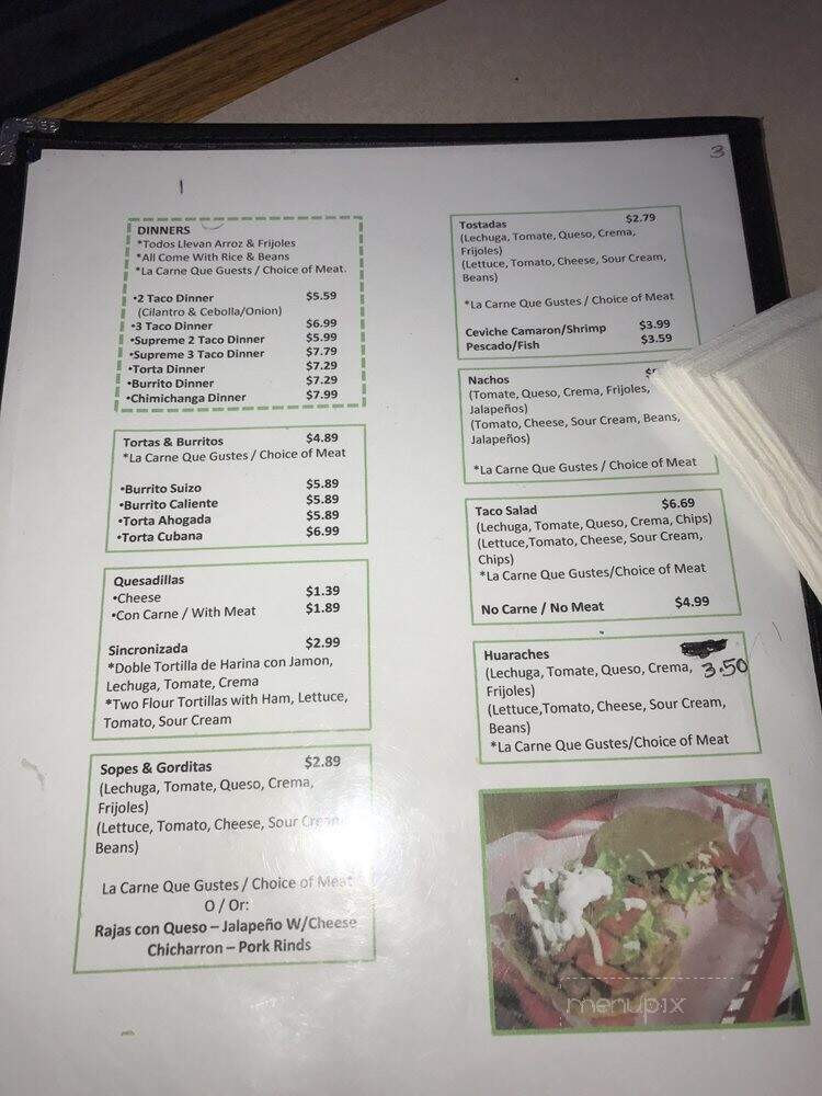 Taqueria Los Naranjos - Zion, IL menu_pic