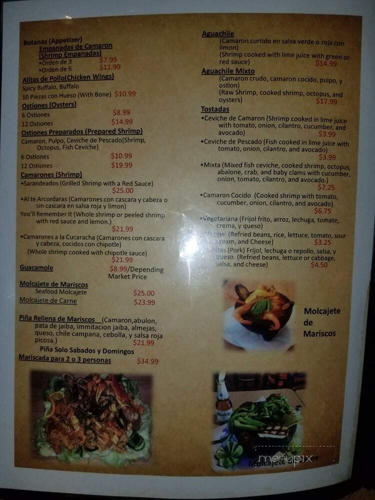 Taqueria Y Mariscos Chapala - Gilroy, CA menu_pic
