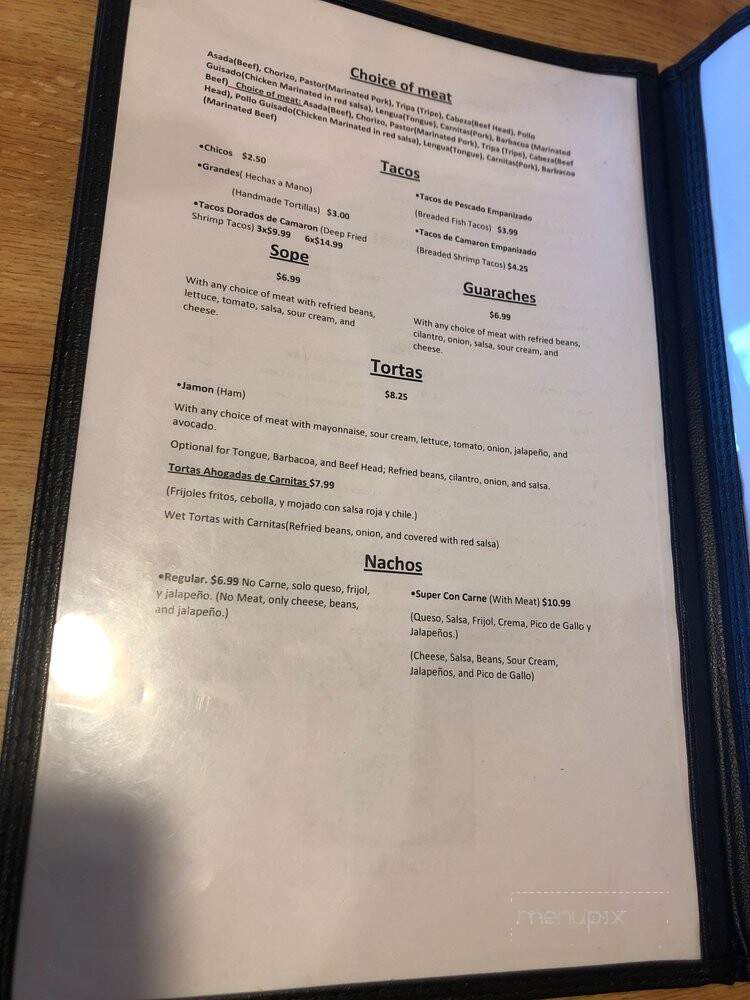 Taqueria Y Mariscos Chapala - Gilroy, CA menu_pic