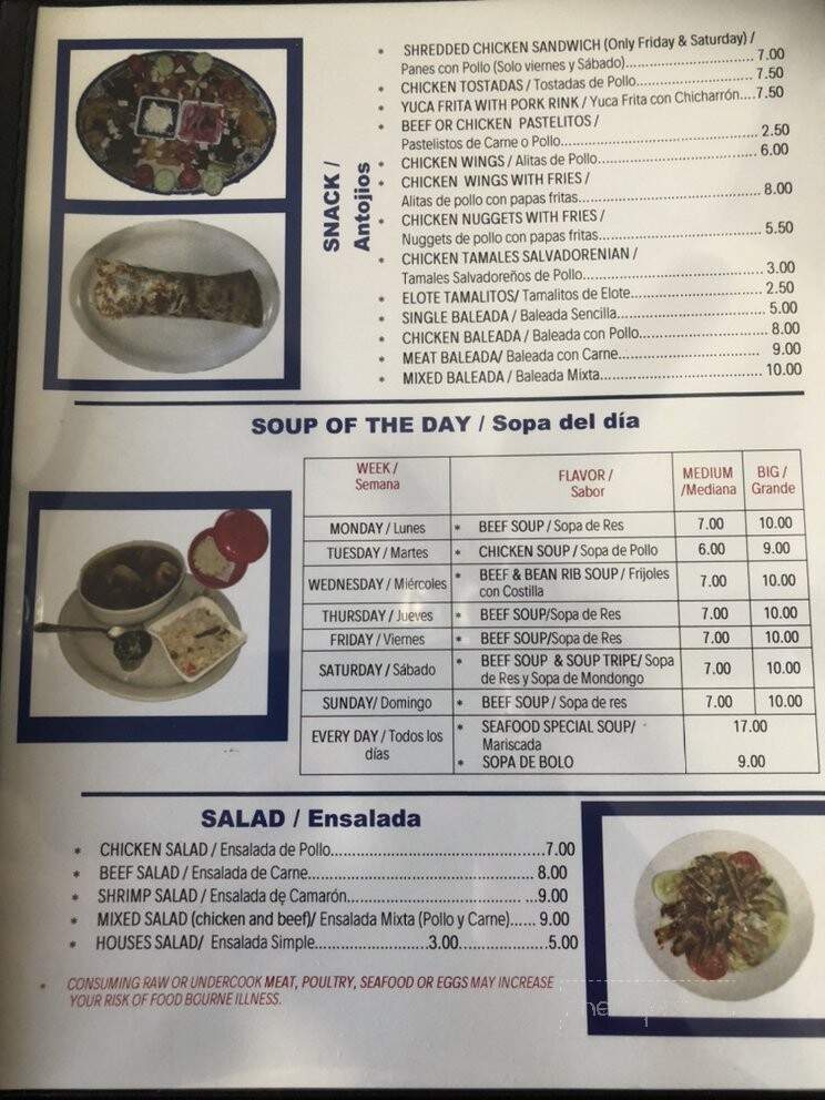 El Calero Restaurant - Oakland Park, FL menu_pic