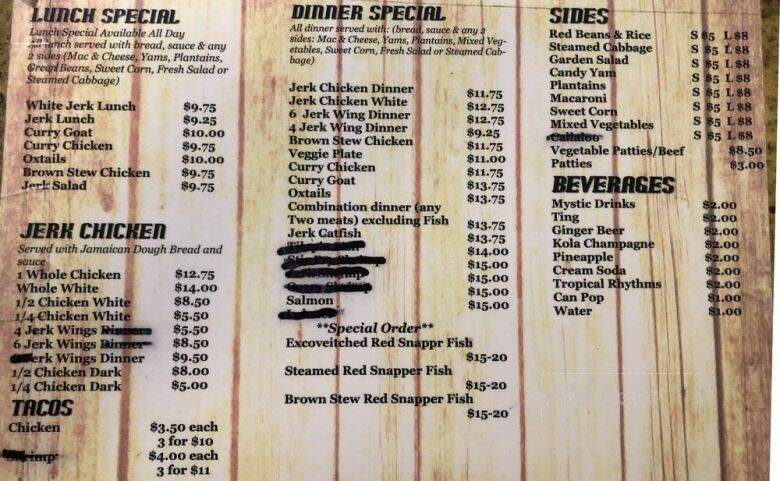 Just Jerk Cafe - Chicago, IL menu_pic