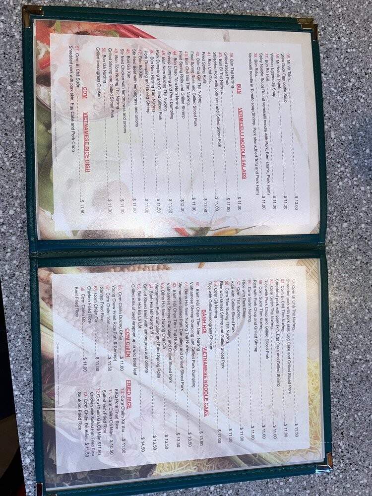 Pho Vietnam - Portland, OR menu_pic