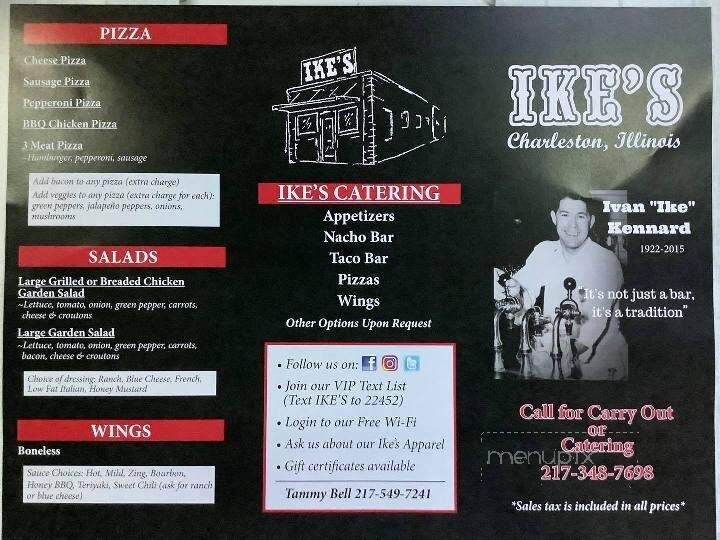 Ike's - Charleston, IL menu_pic