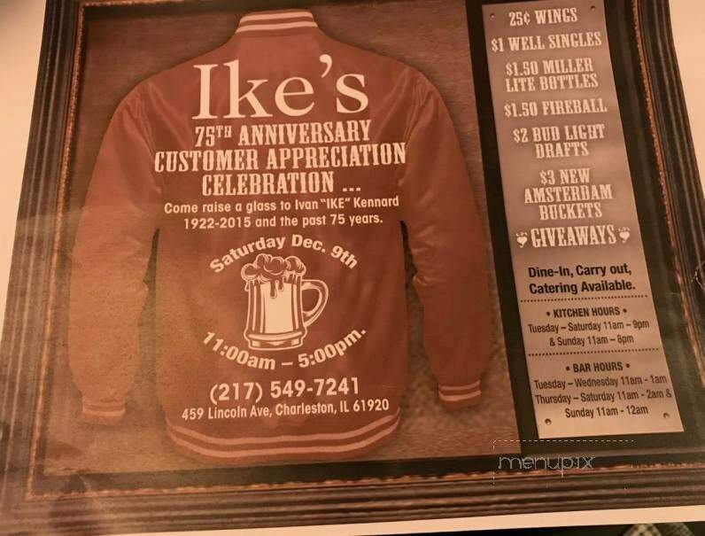 Ike's - Charleston, IL menu_pic
