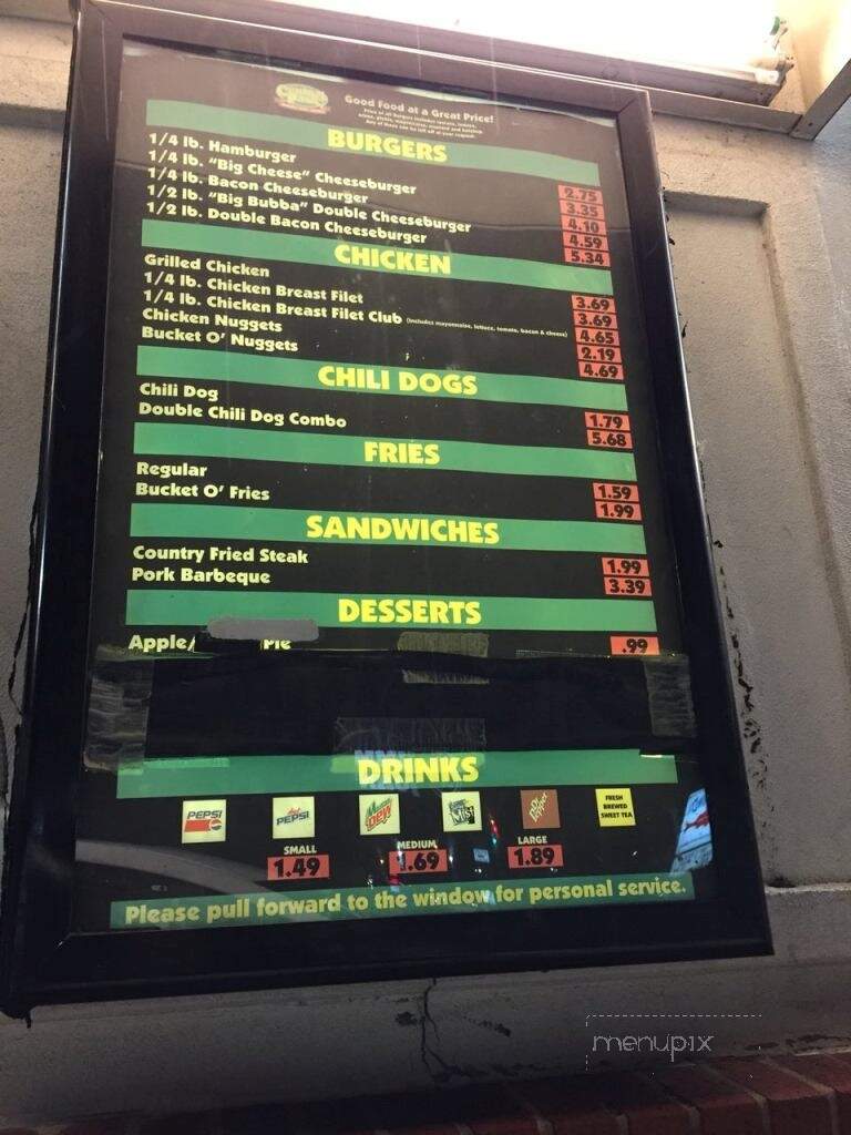 Central Park Hamburgers - Hixson, TN menu_pic