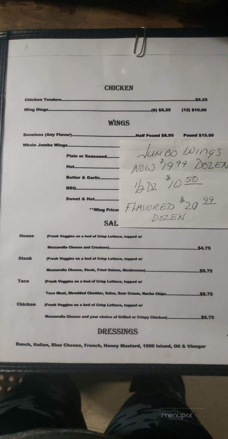 My Buddy's Place - Avonmore, PA menu_pic