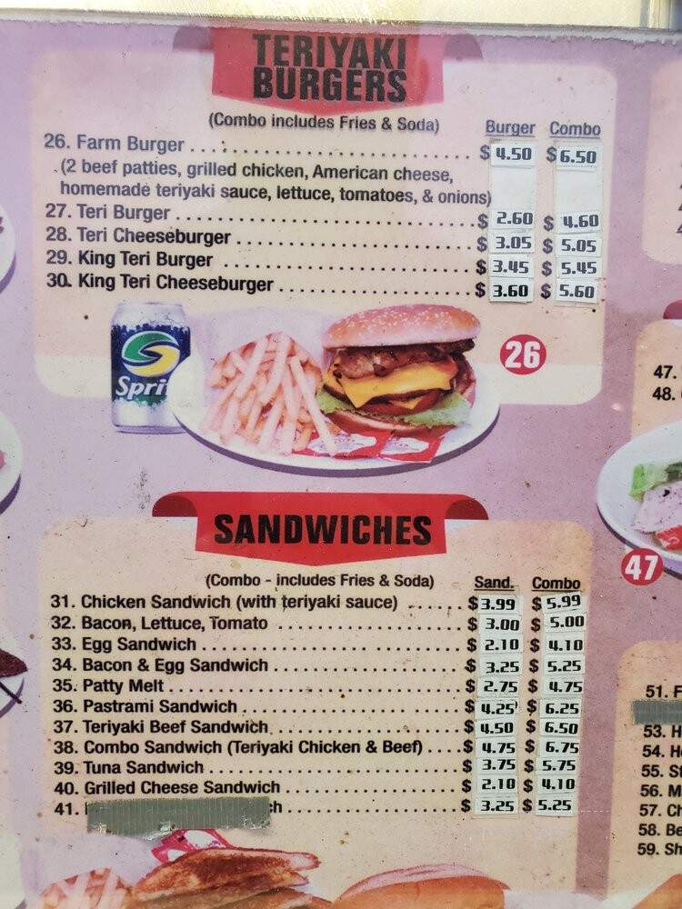 Hungry Horse Drive-in - Long Beach, CA menu_pic