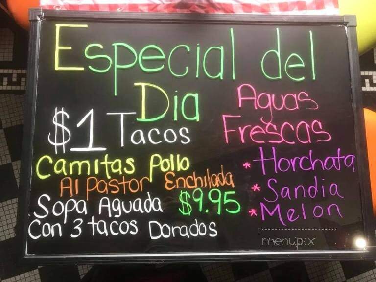 Perla Escondida Mexican Restaurant - Middletown, NY menu_pic