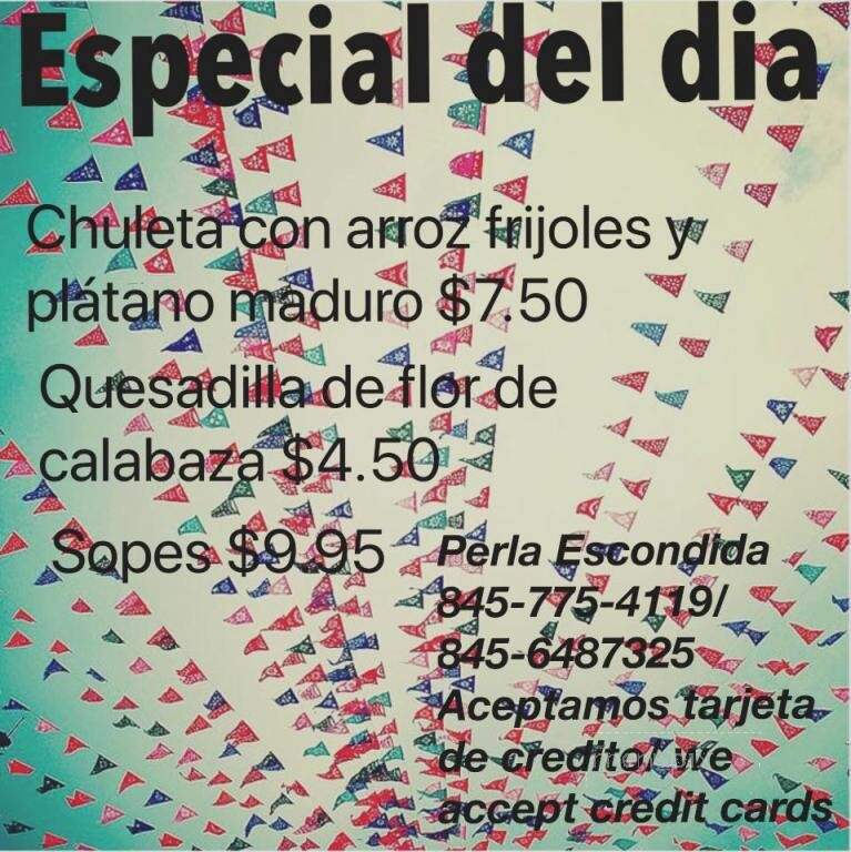 Perla Escondida Mexican Restaurant - Middletown, NY menu_pic